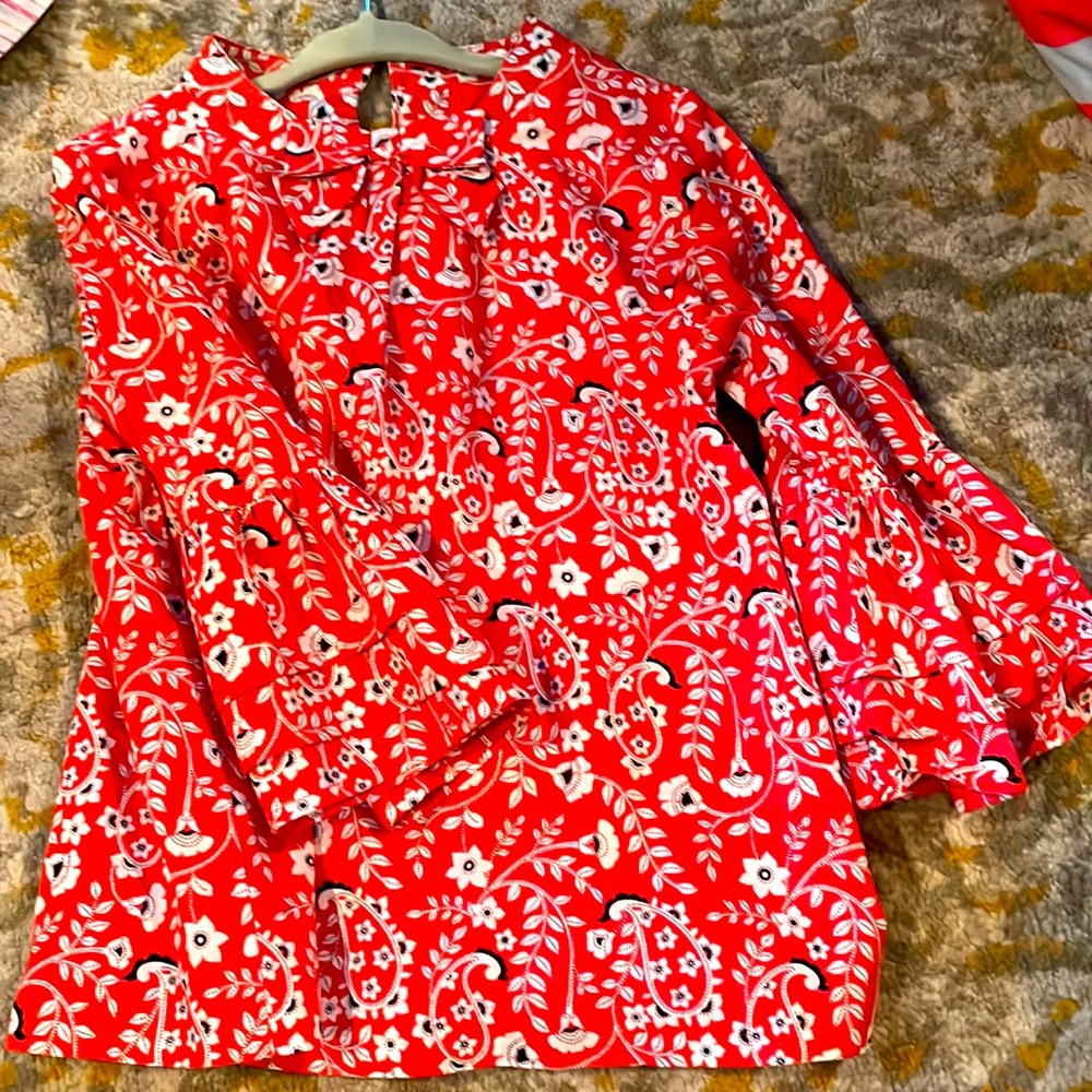 Janie and jack paisley ruffle bow top